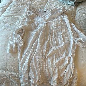 Womens white swim cover up size small